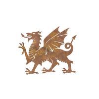 Welsh Dragon Wall Art in a Rustic Finish