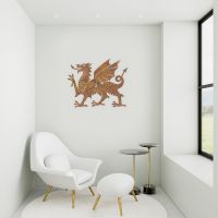 Welsh Dragon Wall Art in Situ in a Modem Sitting Room