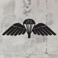Black "Parachute Wings" Badge in full 