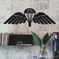 Black "Parachute Wings" Badge Wall Art 