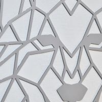 Close up of Wolf Head Geometric Wall Art 