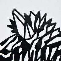 Close up of geometric Zebra wall art 