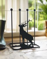 Steel "Majestic Stag" Double Boot Holder