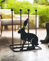 Steel "March Hare" Welly Boot Rack Outdoors