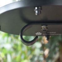 Underside Of Black Suspended Cylindrical Wall Lantern