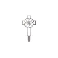 Unfinished Ground Spike with Poppy Cross "Remembrance" Topper with Spike