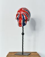 Freestanding Union Jack Skull Ornament