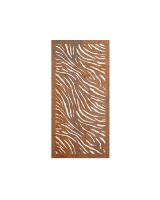 "Rust Finish Zebra print Garden Wall Art" product photo