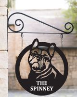 Circular "French Bulldog" Hanging Wall Sign