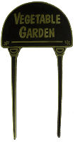 Solid brass & black "Vegetable Garden" Lawn Sign