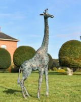 Verdigris Giraffe Cast Aluminium Sculpture