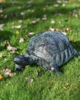 Verdigris tortoise garden sculpture cast aluminium