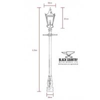 Victorian Lamp Post - Black - Dimensions