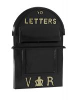 Victorian Style Black Pillar Box Front