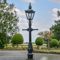 Miniature Victorian Lamp Post in a Black Finish