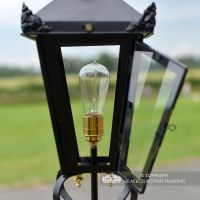 Victorian Pillar Light Lantern With Front Opening Door