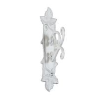 Abstract Leaf Design Hook Finished In a Light Grey