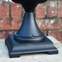 Close up of the Globe Pillar Light Base