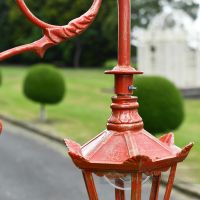Vintage Red Lamp Post Lantern Top