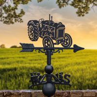 Vintage Tractor Cast Iron & Steel Weathervane