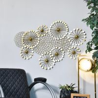 Golden Dandelion Wall Art Mounted to Wall 