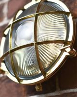 Antique Brass Nautical "Bow" Wall Light 