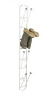 Cream book rack with folding poles