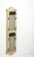 Wall Mounted equestrian Boot rack with horse heads folded up
