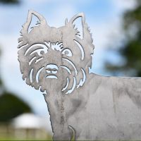Silver West Highland Terrier Silhouette close up face