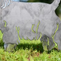Silver West Highland Terrier Silhouette close up body
