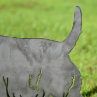 Silver West Highland Terrier Silhouette close up tail