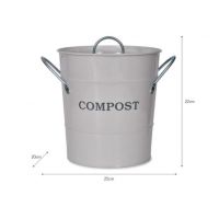 White 3.5L Compost Bucket Measurements