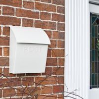 Lockable White Contemporary Post Box