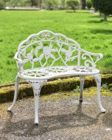 Rose Design White Bench In Situ