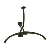 Wide Wall Mounted Coat Hook in Black