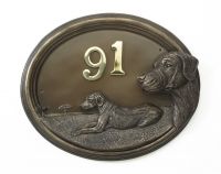 Winston Rhodesian Ridgeback Bronze Number Plaque