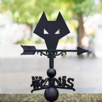 Cast Iron & Steel Weathervane with Wolves Head Motif