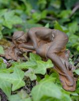 Unique Cast Iron Sleeping Woman Sculpture