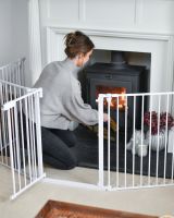 Panel Access Open On Nursery Guard With Woman Tending to Fire 
