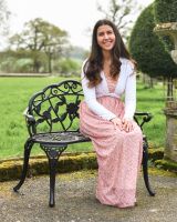 Woman Sat at Garden Bench 