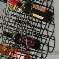 12 Bottle Black Wall Wine Rack