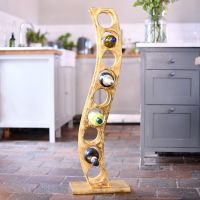 “Serena” Gold Curved Wine Rack