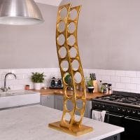 “Serena” Gold Curved Wine Rack
