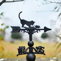 Cast Iron Cat & Mouse Weathervane Topper