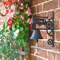 Cast Iron Garden Bell - Tractor