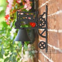 Cast Iron Garden Bell - Tractor