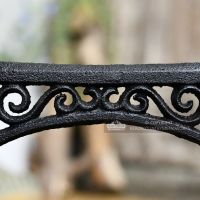 Black Cast Iron Scroll Design Boot Scraper