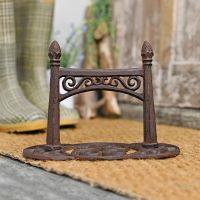 Rustic Cast Iron Scroll Design Boot Scraper