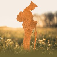 WW2 Soldier Grave Marker Ground Spike in Rustic Finish