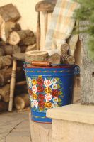 Hand Painted Log Bucket XL